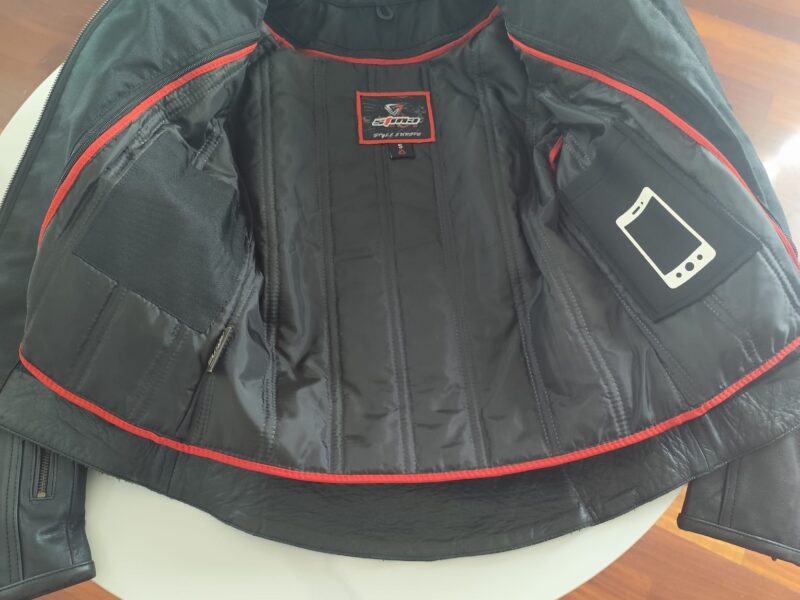 Chaqueta piel mujer con protecciones talla S