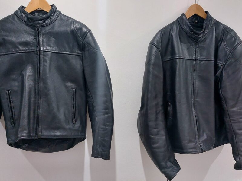 Pareja de chaquetas de Cuero talla XL y XXS color negro