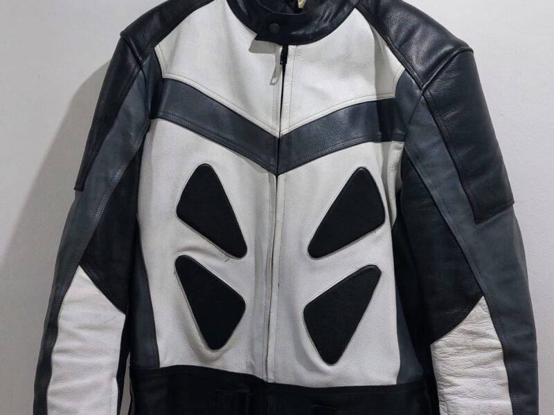 Pareja de chaquetas de Cuero talla L y XXS color negro/gris/blanca
