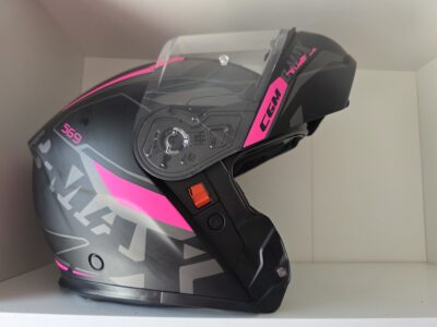 Casco CGM 569 Moto Scooter Negro y Rosa