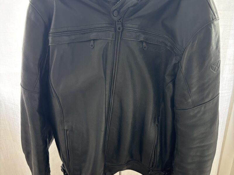 Chaqueta cuero negro 4XL
