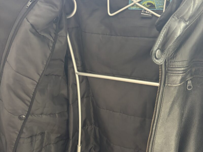 Chaqueta cuero negro 4XL