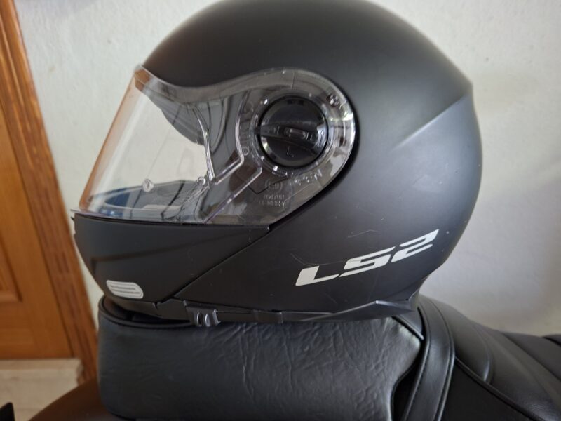 Casco Modular LS2 Negro Mate (con Gafa Solar) Talla M (57-58 cm)