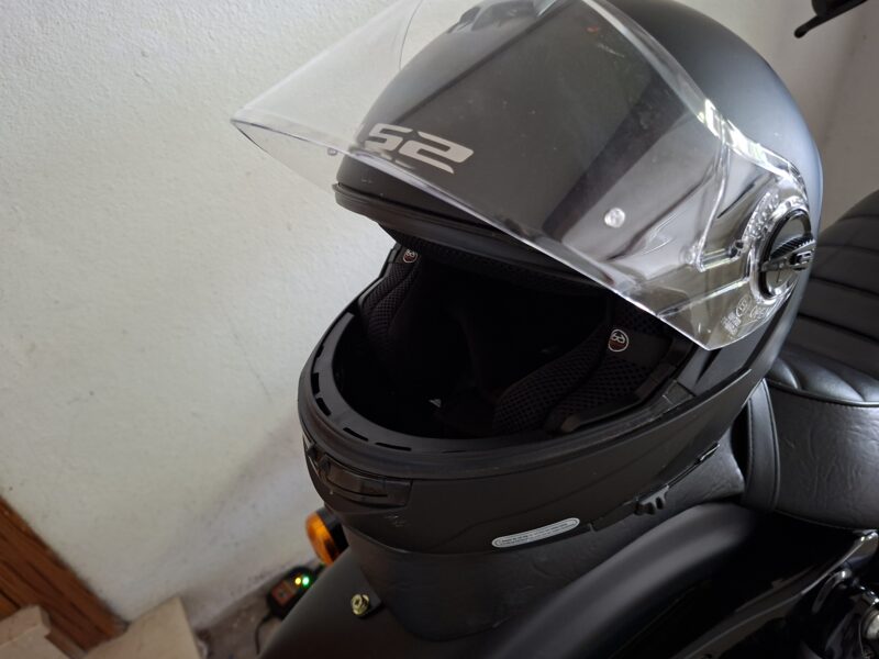 Casco Modular LS2 Negro Mate (con Gafa Solar) Talla M (57-58 cm)
