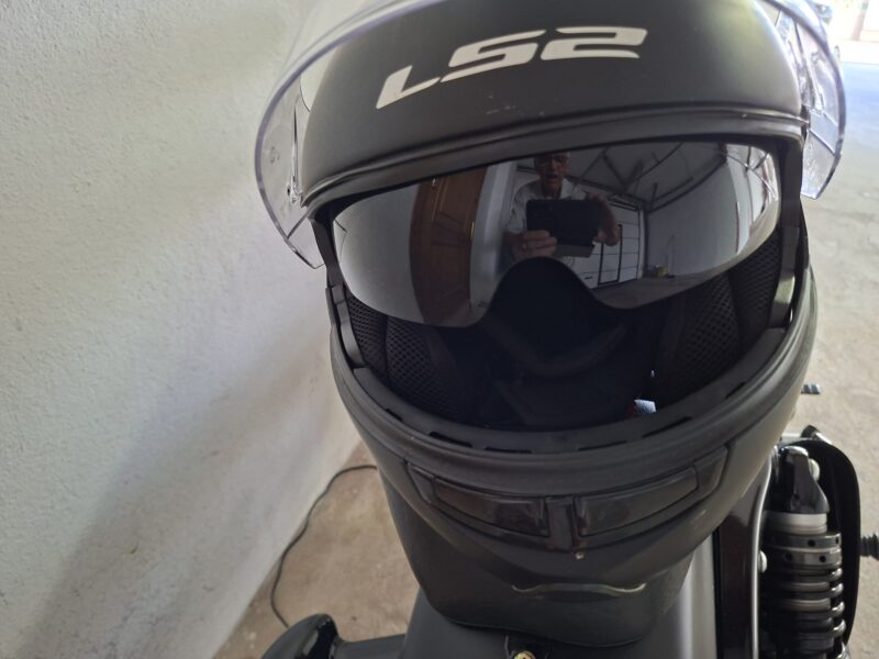Casco Modular LS2 Negro Mate (con Gafa Solar) Talla M (57-58 cm)